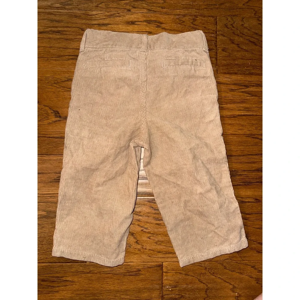 Gymboree Toddler Boys Tan Corduroy Pants Adjustable Waist Khaki 12-18 Months NWT
